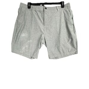 Vuori Aim Shorts Men's 38 Gray Golf Chino Performance V368 Performance 8"